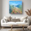 The Devil’s Dyke, is a large joyful semi-abstract landscape | Oil And Acrylic Painting in Paintings by Gill Bustamante. Item made of canvas works with contemporary & country & farmhouse style