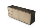 Barcelona Buffet Oak | Credenza in Storage by Greg Sheres. Item composed of oak wood & bronze