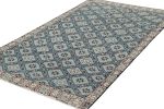 Vintage Turkish Rug in Blue with Geometric Patterns Rug | Area Rug in Rugs by Rug and Kilim