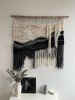 Wall Hanging "Echo in Black & White" | Macrame Wall Hanging in Wall Hangings by Tissage Sauvage. Item composed of wood and cotton in boho or japandi style