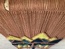 Mountain Scene On Driftwood - Macrame Tapestry | Macrame Wall Hanging in Wall Hangings by The Good Vibe Effect. Item composed of wood & cotton compatible with boho and eclectic & maximalism style