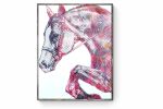 Horse my love forever | Wall Sculpture in Wall Hangings by Virginie SCHROEDER. Item composed of canvas compatible with art deco style