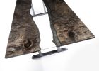 Ebonized Maple Glass River Dining Table 4x8ft | Tables by Lumberlust Designs. Item made of maple wood with steel