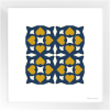 Framed Art Print 4x4 Marvila - AzulAmarelo | Prints by Alzuleycha. Item composed of paper