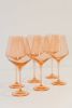 Estelle Colored Wine Stemware {Blush Pink} | Cups by Estelle Colored Glass