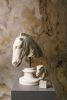 Small Horse Head Bust Made with Compressed Marble Powder | Sculptures by LAGU. Item made of marble