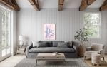 Post Modern Bamboo in Washi | Oil And Acrylic Painting in Paintings by Jan Sullivan Fowler. Item composed of paper and synthetic