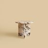 Marble Side Table - KYUSHU by Lebanto - Calacatta Viola | Tables by Lebanto. Item composed of marble compatible with minimalism and contemporary style