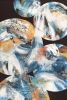 Reach for the Stars - abstract black, blue, white, golds | Oil And Acrylic Painting in Paintings by Lynette Melnyk. Item composed of canvas and synthetic