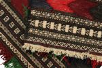 Vintage Afghan Kilim, with Polychromatic Striped Patterns | Area Rug in Rugs by Rug and Kilim. Item made of wool