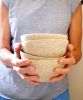 Set of Two White Pottery Soup Bowls | Serving Bowl in Serveware by ShellyClayspot. Item composed of ceramic compatible with minimalism and rustic style