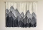 SIERRA Hand Dyed Custom Textile Mountain Wall Art | Macrame Wall Hanging in Wall Hangings by Wallflowers Hanging Art. Item made of oak wood with wool works with boho & contemporary style