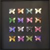 Flower Butterfly Box - Black | Wall Sculpture in Wall Hangings by Lorna Doyan. Item made of wood