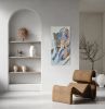 Flying Ibis - Original Acrylic Painting on Wood | Oil And Acrylic Painting in Paintings by Swann Freslon. Item composed of birch wood in minimalism or mid century modern style