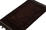 Vintage Baluch Afghan rug in Brown, Red & Blue Patterns | Area Rug in Rugs by Rug and Kilim. Item composed of wool