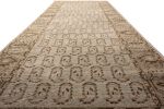 Hand-Knotted Boteh Runner Beige-Brown and Blue Classic Rug | Area Rug in Rugs by Rug and Kilim