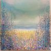 Floral landscape painting | Oil And Acrylic Painting in Paintings by Sandy Dooley. Item made of canvas