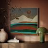 Textured Abstract Landscape | Oil And Acrylic Painting in Paintings by Berezart. Item made of canvas works with boho & minimalism style