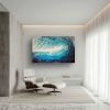 Deep Wave – Large Abstract Ocean Painting | Oil And Acrylic Painting in Paintings by Eman's Gallery. Item made of canvas works with contemporary & coastal style
