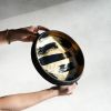 The Brush Series #001: Carbon Black and Gold | Decorative Bowl in Decorative Objects by Carolyn Powers Designs. Item made of concrete with glass works with minimalism & contemporary style