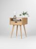 HEIM Nightstand, bedside table with one drawer open shelf | Tables by Mo Woodwork | Stalowa Wola in Stalowa Wola. Item composed of oak wood in minimalism or mid century modern style