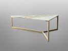 Trigono Marble Coffee Table | Tables by ETAMORPH. Item made of brass & marble compatible with contemporary style