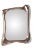 Modern Mirror Frame Solid Wood Organic Shape Natural Stain | Decorative Objects by Amorph. Item made of wood with glass