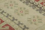 Vintage Turkish Rug in Beige and Cream with Geometric | Area Rug in Rugs by Rug and Kilim
