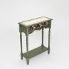 Woodland Console Table with Hand-Painted Mushroom Motif | Tables by Birds and Gardens Inc. Item made of wood works with boho & country & farmhouse style