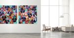 Black Violet I (36x36x1.5)) | Oil And Acrylic Painting in Paintings by Valerie Capewell. Item made of canvas works with modern style