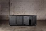 Brutal Black Oak Sideboard | Storage by Aeterna Furniture. Item made of oak wood