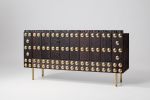 Cabinet Collection Golden Gate | Sideboard in Storage by PANOPTIKUM COLLECTIONS. Item made of wood & brass compatible with country & farmhouse and rustic style