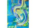Abstract Colorfields #2 | Oil And Acrylic Painting in Paintings by Noel Hefele. Item composed of paper & synthetic