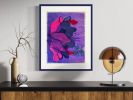 Peony Song - Original Ink Painting | Watercolor Painting in Paintings by Kelly Watson. Item composed of paper compatible with contemporary and eclectic & maximalism style