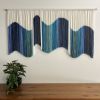 AURORA IRIS Wall Hanging - Hand Dyed Fiber Art | Tapestry in Wall Hangings by Wallflowers Hanging Art. Item composed of oak wood and wool in mid century modern or contemporary style