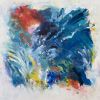 Summer Wind Contemporary Abstract | Oil And Acrylic Painting in Paintings by Strokes by Red - Red (Linda Harrison). Item composed of synthetic