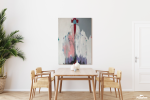 Quiet Presence — Alienation Series | Paintings by Gela Mikava. Item composed of linen compatible with minimalism and contemporary style