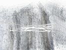 String Play 4316  --  delicate, dynamic art | Prints in Paintings by Petra Trimmel. Item composed of canvas and metal