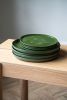 Handmade Porcelain Dinner Plates. Green | Dinnerware by Creating Comfort Lab. Item made of stoneware