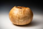 Quilted Maple Vessel | Sculptures by Louis Wallach Designs. Item composed of maple wood