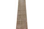 Vintage Zeki Müren runner in Beige-Brown Geometric Pattern | Area Rug in Rugs by Rug and Kilim