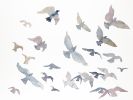 Birds in Flight No. 5 : Original Watercolor Painting | Paintings by Elizabeth Becker. Item made of paper compatible with minimalism and contemporary style
