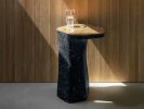Black Stone & Oak Form Side Table - Still Series | Tables by Donatas Žukauskas. Item composed of oak wood compatible with minimalism and contemporary style