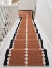 Handwoven Woolen Terracotta Runner Rug | Rugs by Evergreen Carpets. Item composed of wool in boho or minimalism style