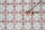 Dusty Rose Pink Flower/Floral Mosaic Tile | Tiles by Mosaics & Company LLC. Item composed of stone compatible with boho and mid century modern style
