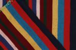 1950s Vintage chaput Kilim rug in Polychromatic Stripe | Area Rug in Rugs by Rug and Kilim