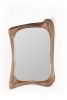Modern Mirror Frame Solid Wood Organic Shape Natural Stain | Decorative Objects by Amorph. Item made of wood with glass