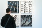 REFLECT 1.43 black grid | Wall Sculpture in Wall Hangings by Heather Hancock. Item composed of concrete and glass