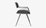 Ika Satin Metal Dining Chair | Chairs by LAGU. Item made of fabric with steel works with minimalism & modern style