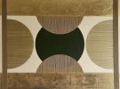 Gilded Age No. 1 | Mixed Media by Ayse Sirin Budak. Item composed of oak wood & canvas compatible with minimalism and mid century modern style